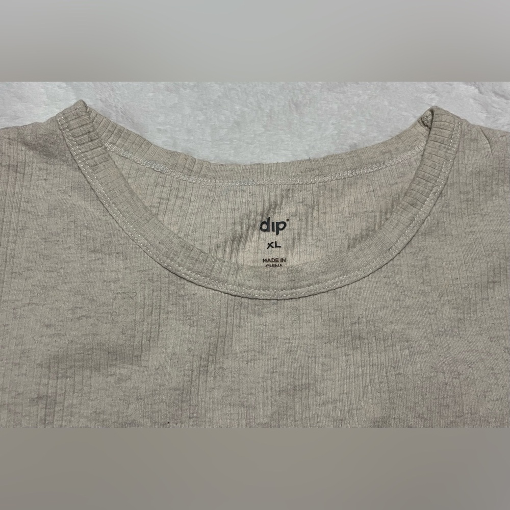 Dip Ribbed Short Sleeve T-Shirt - Picture 2 of 5